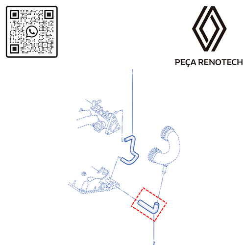 RN 867121-PX 7700867121 MANGUEIRA DO RESPIRO DO OLEO MOT 1.0 8v D7D -GROSSA- - 4